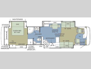 Floorplan - 2008 Holiday Rambler Scepter 42 PDQ
