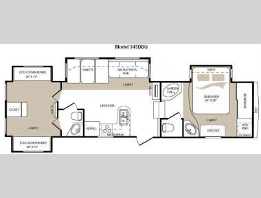 Floorplan - 2009 Keystone RV Mountaineer 345DBQ