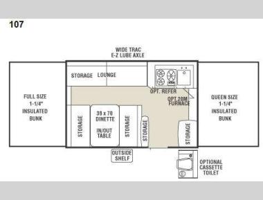 Floorplan - 2008 Coachmen RV Clipper Sport 107