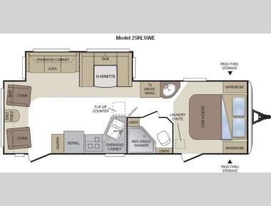 Floorplan - 2011 Keystone RV Cougar 25RLSWE