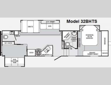 Floorplan - 2011 Palomino Sabre 32BHTS