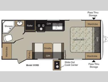Floorplan - 2011 Keystone RV Passport 195RB