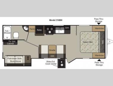 Floorplan - 2011 Keystone RV Passport 250BH