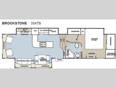 Floorplan - 2011 Coachmen RV Brookstone 354TS