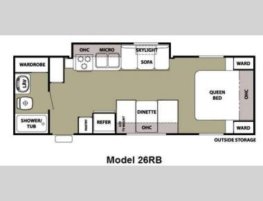 Floorplan - 2012 Forest River RV Cherokee Grey Wolf 26RB