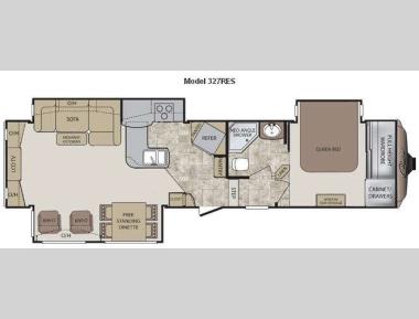 Floorplan - 2012 Keystone RV Cougar 327RES