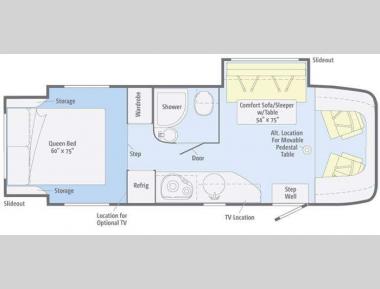 Floorplan - 2012 Winnebago View Profile 24G