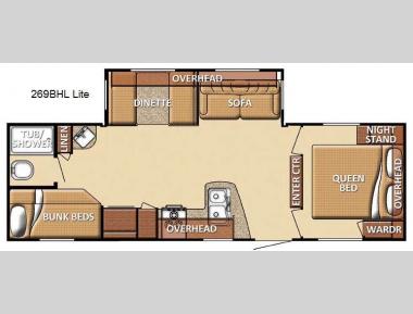 Floorplan - 2013 Gulf Stream RV Conquest 269BHL Lite