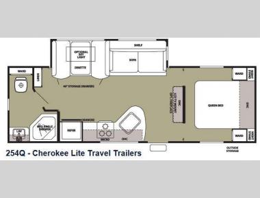 Floorplan - 2013 Forest River RV Cherokee 254Q Lite