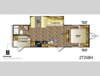 Floorplan - 2013 CrossRoads RV Zinger ZT26BH