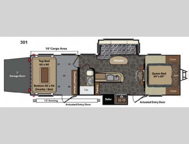 Floorplan - 2013 Keystone RV Fuzion 301