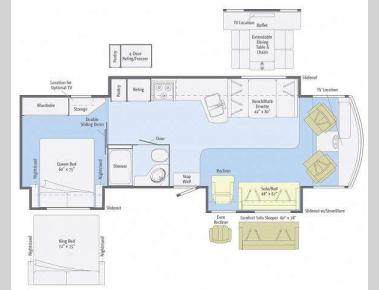 Floorplan - 2013 Itasca Sunova 33C