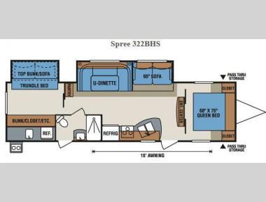 Floorplan - 2013 KZ Spree 322BHS