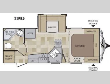 Floorplan - 2014 Keystone RV Cougar X-Lite 21RBS