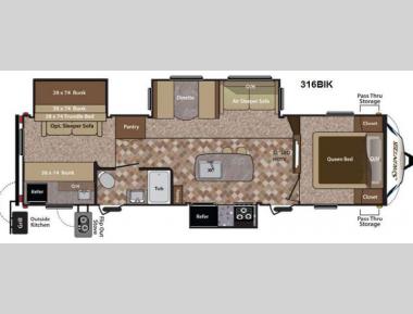 Floorplan - 2014 Keystone RV Sprinter 316BIK