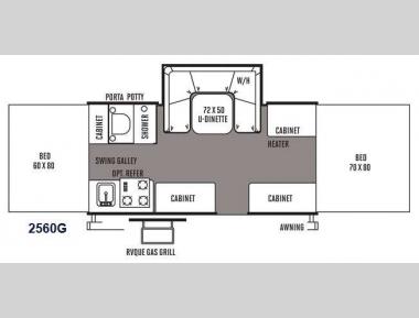 Floorplan - 2014 Forest River RV Rockwood Freedom Series 2560G