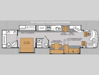 Floorplan - 2014 Thor Motor Coach Tuscany 45LT