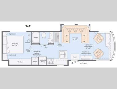 Floorplan - 2014 Winnebago Forza 34T