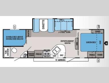Floorplan - 2014 Jayco White Hawk 28DSBH