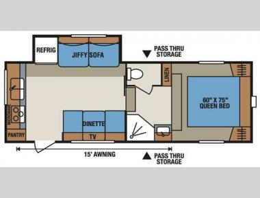 Floorplan - 2014 KZ Sportsmen S235RK