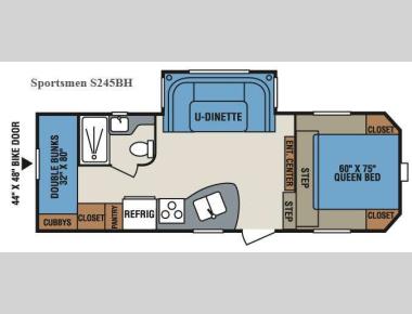 Floorplan - 2014 KZ Sportsmen S245BH