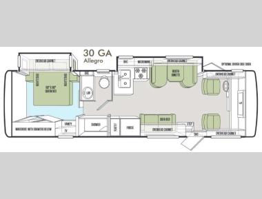 Floorplan - 2014 Tiffin Motorhomes Allegro 30 GA