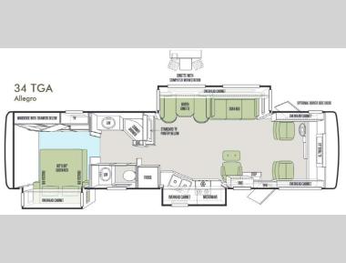 Floorplan - 2014 Tiffin Motorhomes Allegro 34 TGA