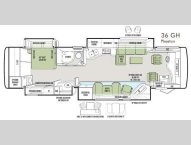 Floorplan - 2014 Tiffin Motorhomes Phaeton 36 GH