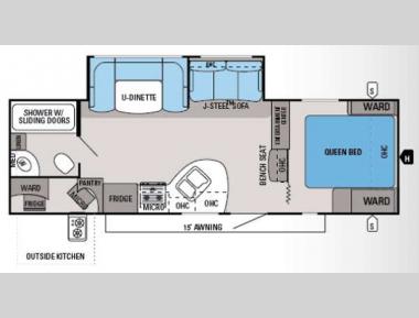 Floorplan - 2014 Jayco White Hawk 27RBOK