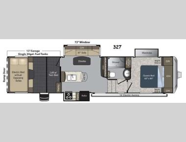 Floorplan - 2015 Keystone RV Carbon 327