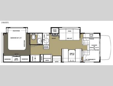 Floorplan - 2015 Forest River RV Sunseeker 2860DS Ford
