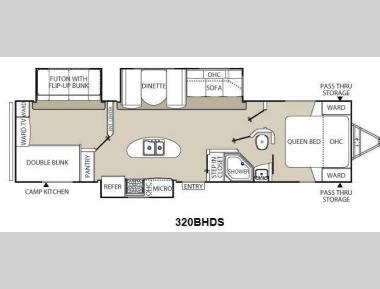 Floorplan - 2015 Coachmen RV Freedom Express Liberty Edition 320BHDS