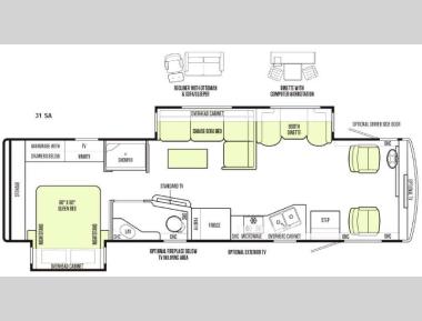 Floorplan - 2015 Tiffin Motorhomes Allegro 31 SA