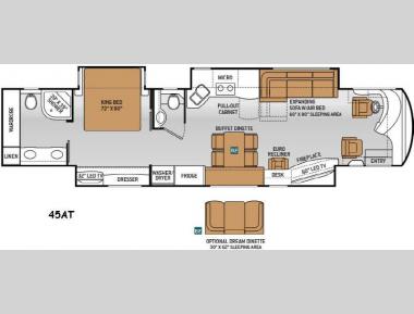 Floorplan - 2015 Thor Motor Coach Tuscany 45AT