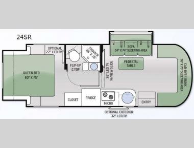 Floorplan - 2015 Thor Motor Coach Citation Sprinter 24SR