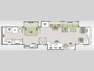 Floorplan - 2015 Tiffin Motorhomes Zephyr 45 DZ