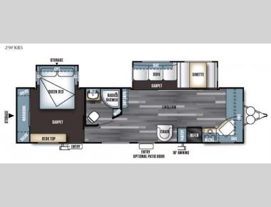 Floorplan - 2016 Forest River RV Salem 29FKBS