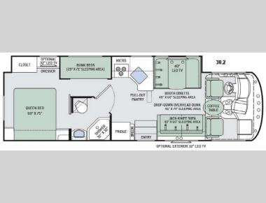 Floorplan - 2016 Thor Motor Coach ACE 30.2