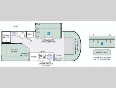 Floorplan - 2016 Thor Motor Coach Siesta Sprinter 24SA