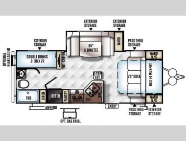 Floorplan - 2016 Forest River RV Rockwood Mini Lite 2504S