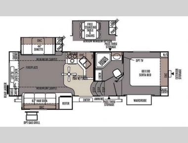 Floorplan - 2016 Forest River RV Rockwood Signature Ultra Lite 8265WS