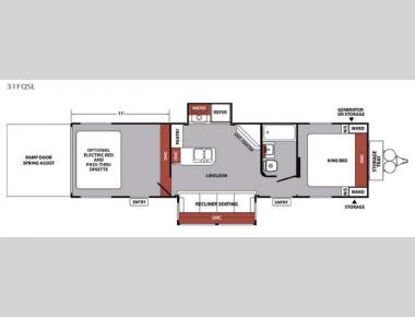 Floorplan - 2016 Forest River RV XLR Nitro 31FQSL