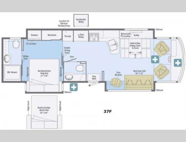 Floorplan - 2016 Winnebago Adventurer 37F