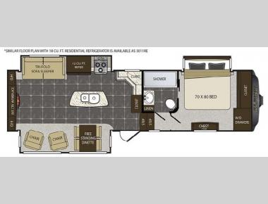 Floorplan - 2016 Keystone RV Alpine 3011RE