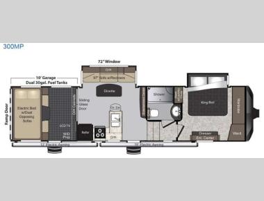 Floorplan - 2016 Keystone RV Raptor 300MP