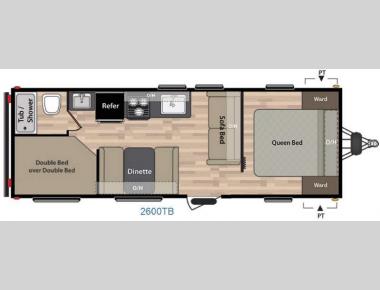 Floorplan - 2016 Keystone RV Summerland 2600TB
