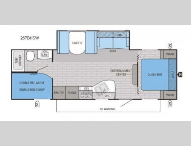Floorplan - 2016 Jayco Jay Flight SLX 267BHSW