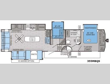Floorplan - 2016 Jayco Eagle 355MBQS