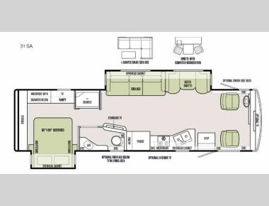 Floorplan - 2016 Tiffin Motorhomes Allegro 31 SA