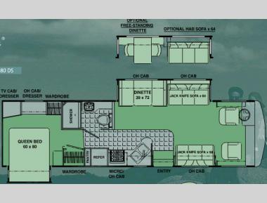 Floorplan - 2006 Georgie Boy Pursuit 3480 DS